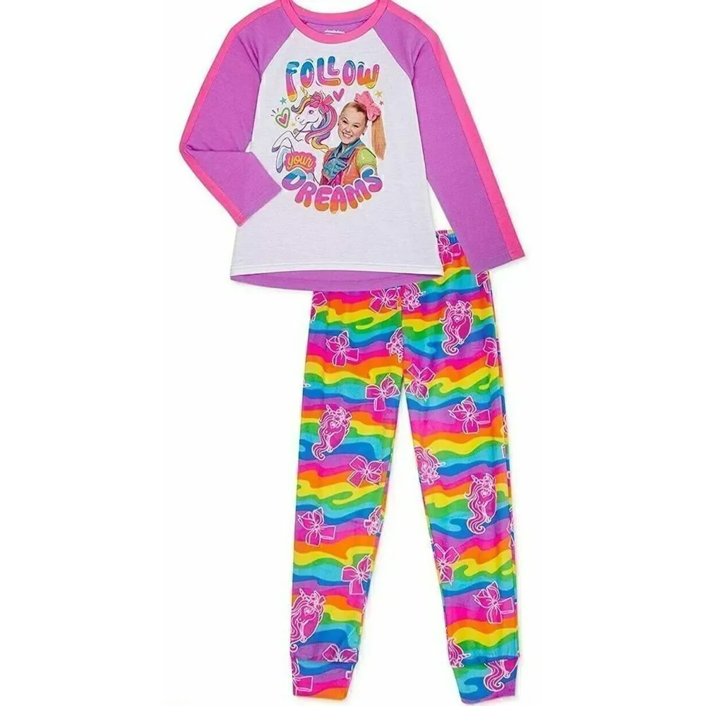 Jojo Siwa Follow Your Dreams Rainbow PJ Large 10-12   -N E W-
